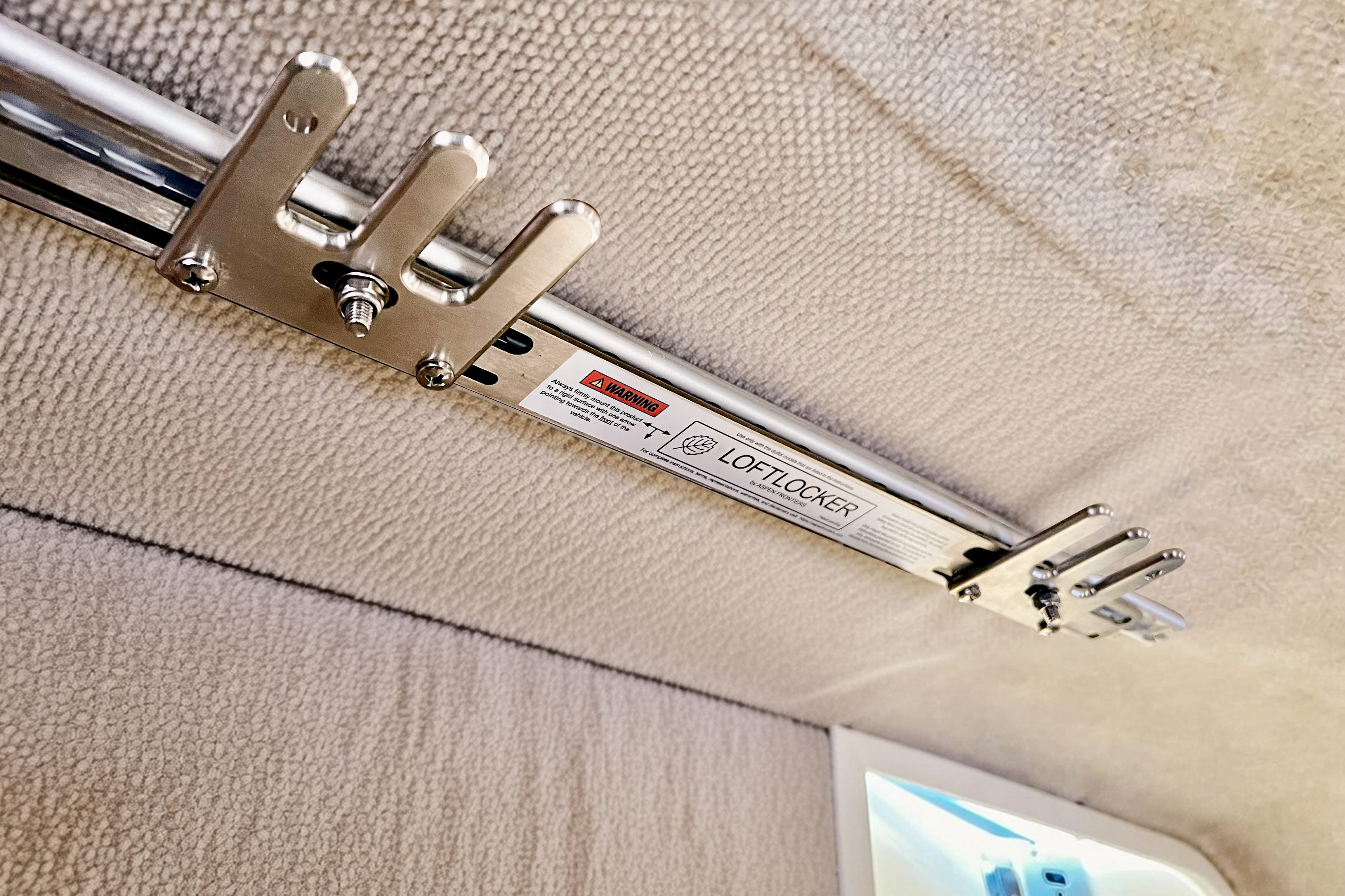 Hang duffels as cabinets or shelves for boats