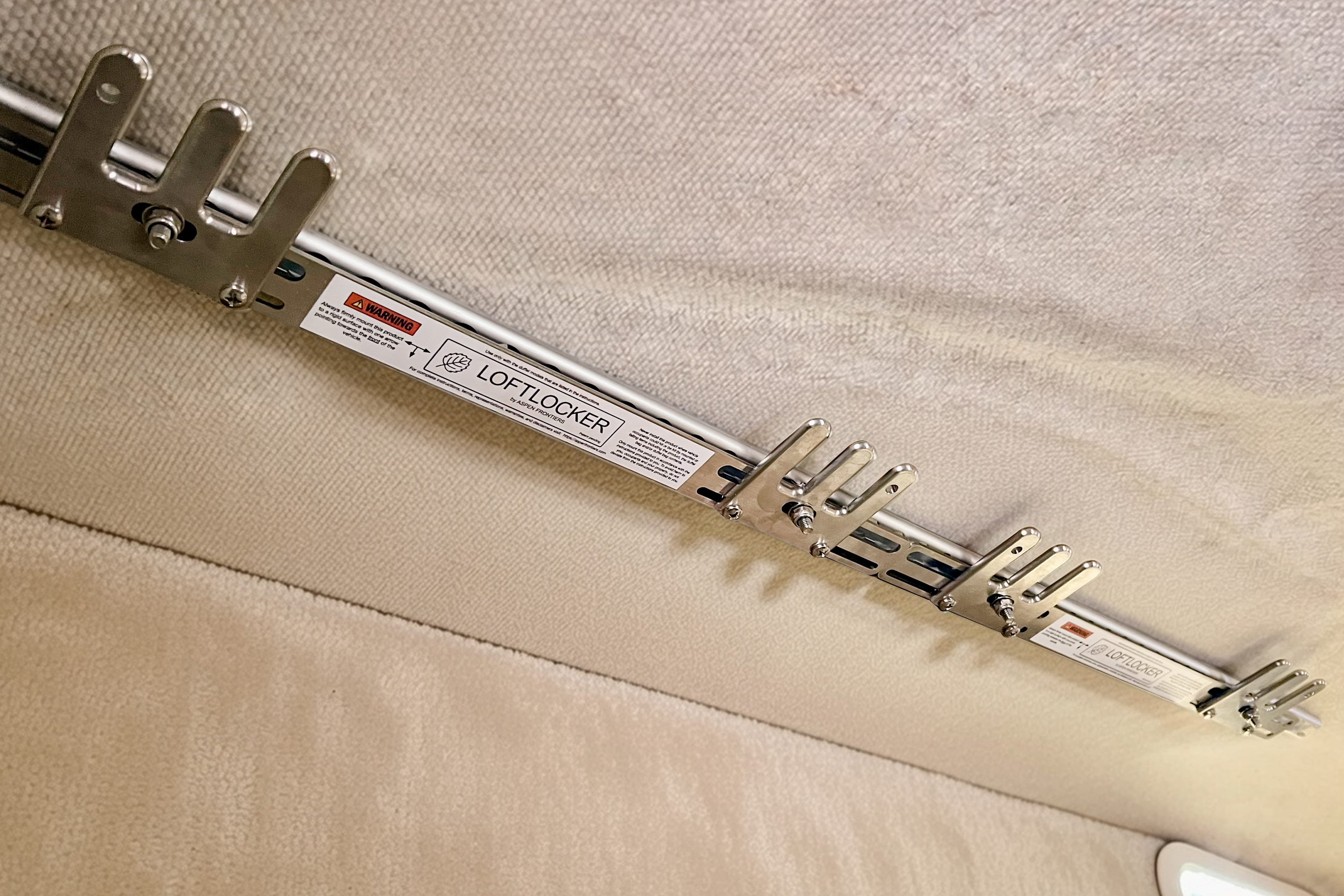 Hang duffels as cabinets or shelves for boats